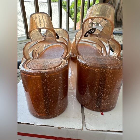 Light pink sparkle jelly sandals - Picture 7 of 7